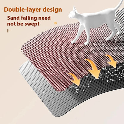 Extra-Large Cat Litter Mat - Waterproof, 2-Layer, Non-Slip, Washable - My Pet Serenity