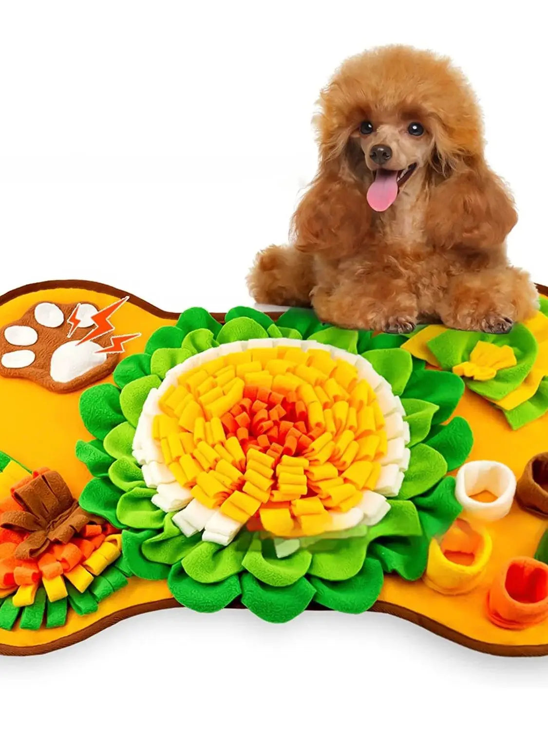Snuffle Mat for Small/Medium Dogs - Soft Fleece, Squeaky Toy, SlowFeed - My Pet Serenity