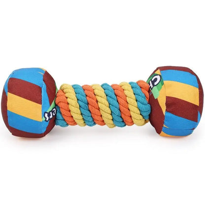 Rainbow Twist Candy Dog Chew Toy with Squeaker - Bite-Resistant - My Pet Serenity