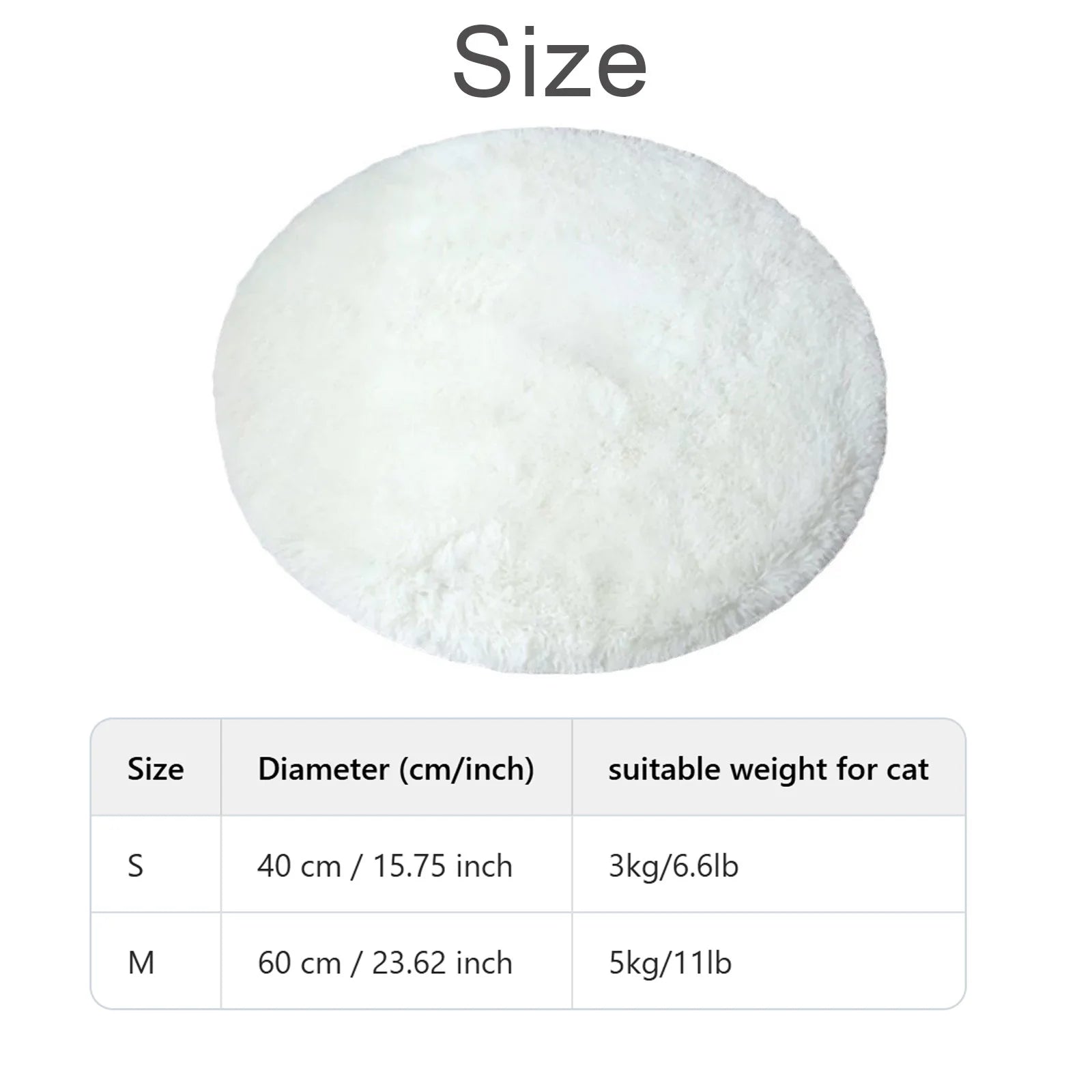 Round Cat & Small Dog Bed - Plush Fleece Sleep Mat, Cozy Nest - My Pet Serenity