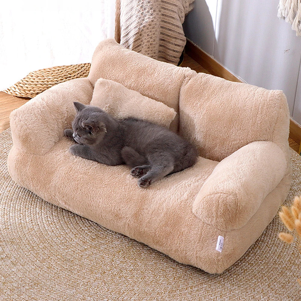 Detachable Washable Pet Sofa for Cats and Dogs - All-Season Soft Couch - My Pet Serenity