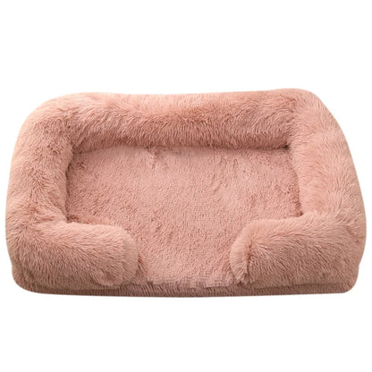 Large Dog Bed Plush Thickened Pad with Removable Cover for Winter - My Pet Serenity