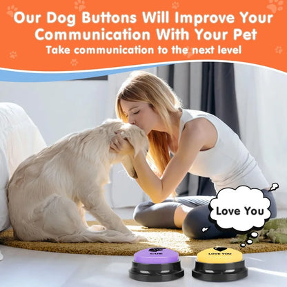 Dog Talking Buttons for Communication - 8 Recordable Buttons, Mat - My Pet Serenity