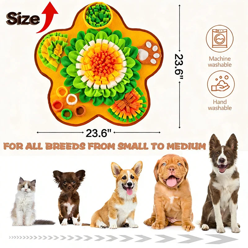 Dog Snuffle Mat: Interactive Slow Feeder for Foraging & Anxiety Relief - My Pet Serenity