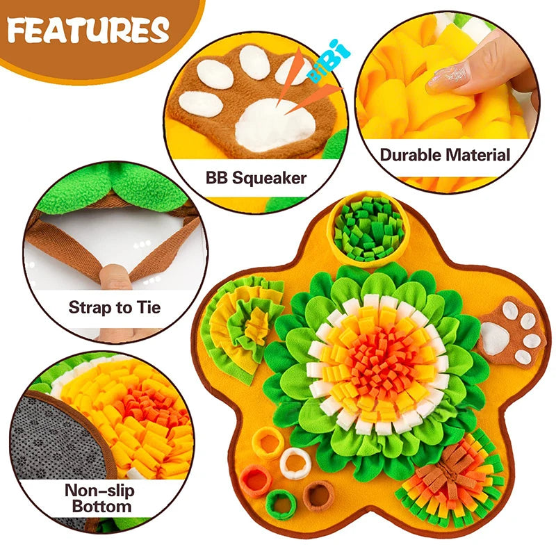 Dog Snuffle Mat: Interactive Slow Feeder for Foraging & Anxiety Relief - My Pet Serenity