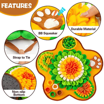 Dog Snuffle Mat: Interactive Slow Feeder for Foraging & Anxiety Relief - My Pet Serenity