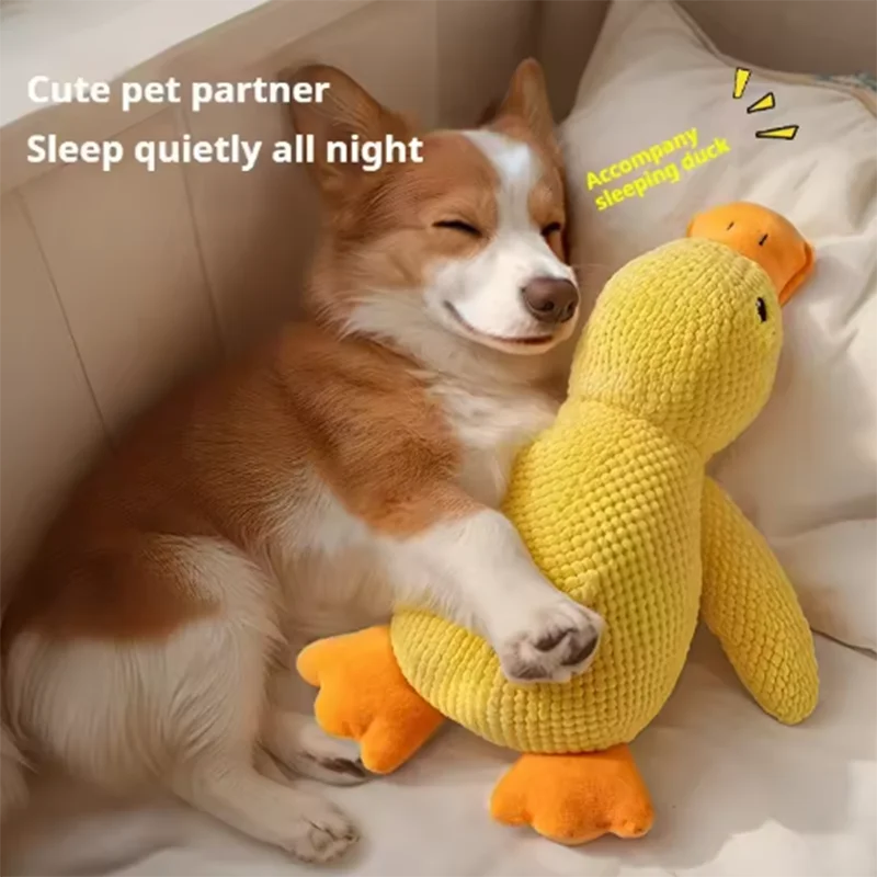 Duck Plush Dog Toy Chew-Resistant Quacking Sound Soft Durable Toy Dogs - My Pet Serenity
