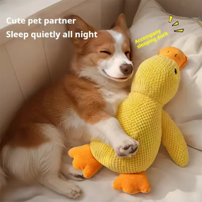 Duck Plush Dog Toy Chew-Resistant Quacking Sound Soft Durable Toy Dogs - My Pet Serenity