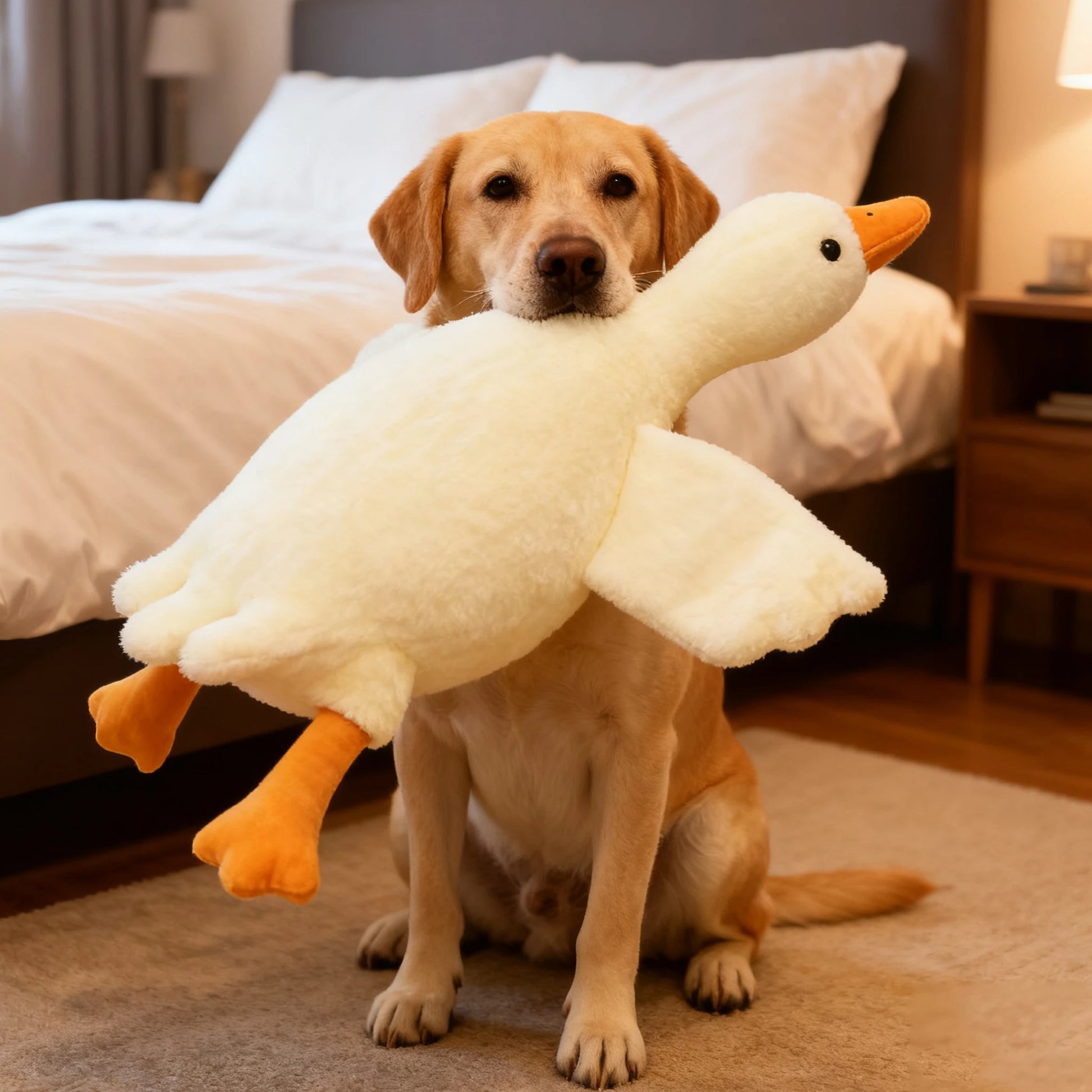 50cm Goose Plush Toy for Cats and Dogs - Anxiety Relief Companion - My Pet Serenity
