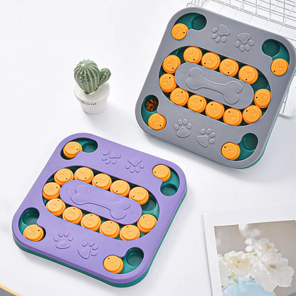 Puppy Slow Feeder Puzzle Bowl Non-Slip Food Dispenser for Dogs and Cats - My Pet Serenity