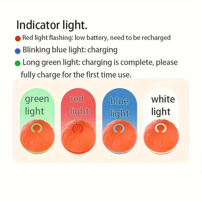 Interactive Dog Toy: Random Rolling, Jumping Lights, 4-Hour Battery - My Pet Serenity