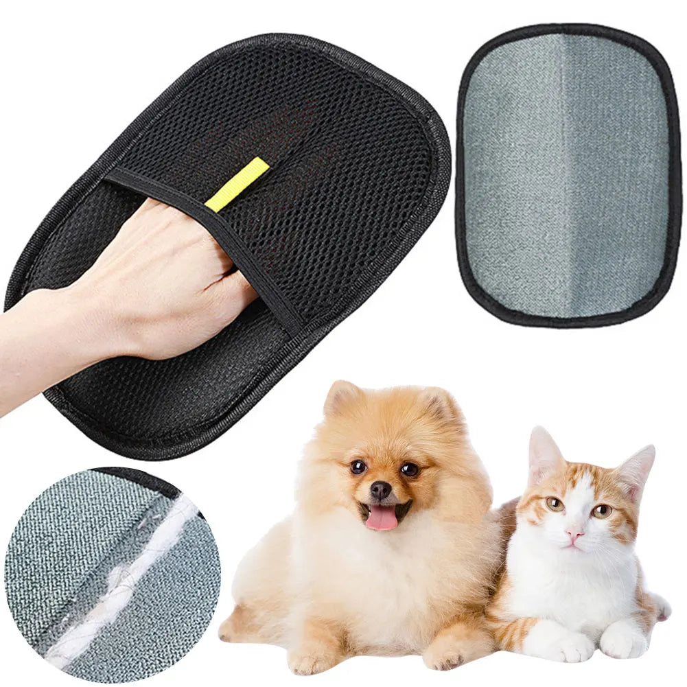Pet Grooming Gloves Hair Remover for Dogs, Cats, Rabbits with Fur - My Pet Serenity