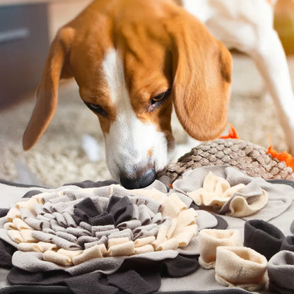 Snuffle Mat for Small/Medium Dogs - Soft Fleece, Squeaky Toy, SlowFeed - My Pet Serenity