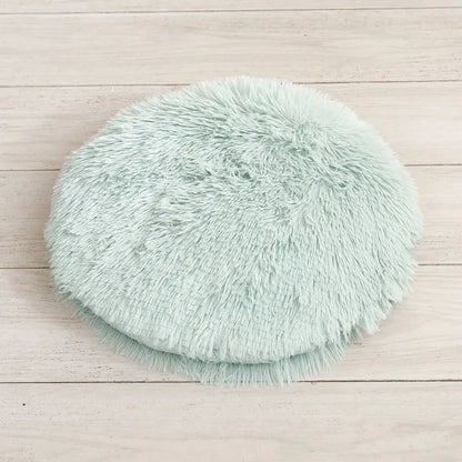 Round Cat & Small Dog Bed - Plush Fleece Sleep Mat, Cozy Nest - My Pet Serenity