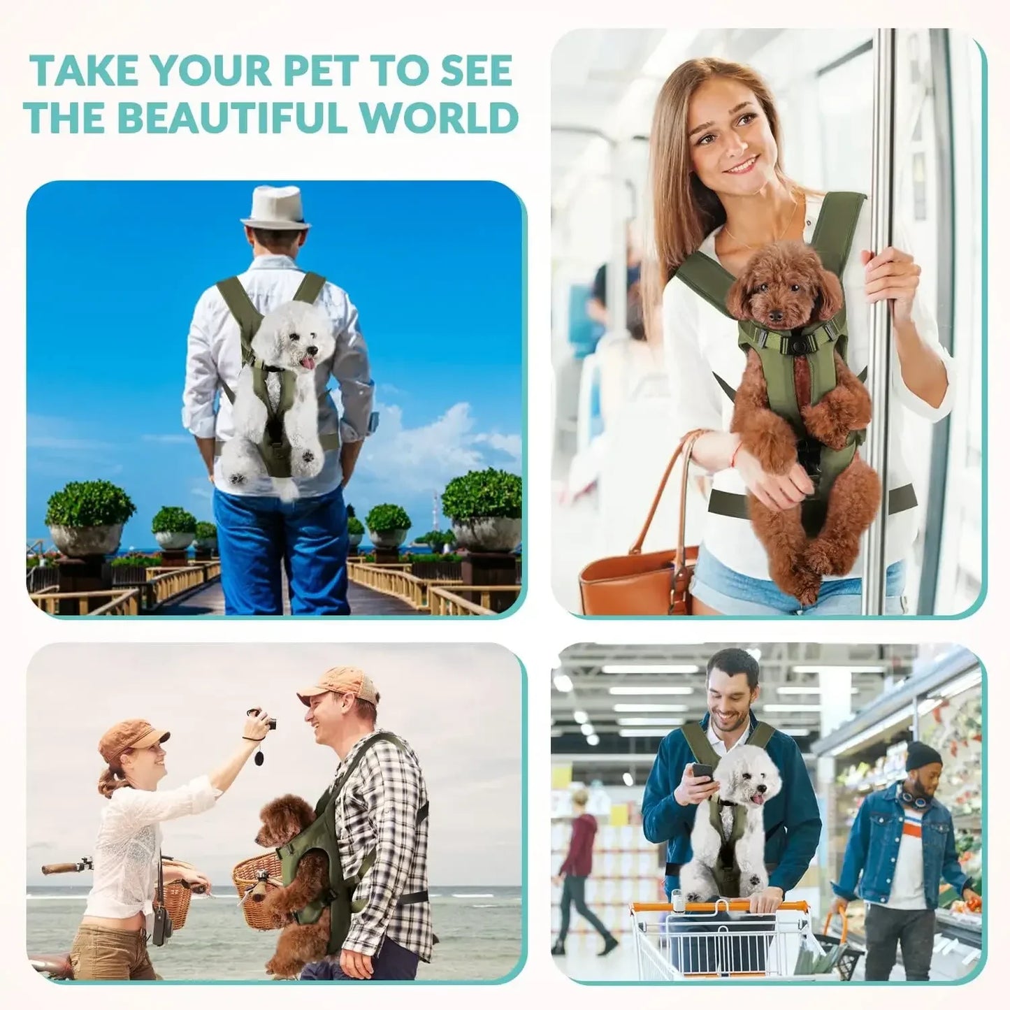 Pet Carrier Backpack for Dogs and Cats with Thickened Sponge Padding - My Pet Serenity