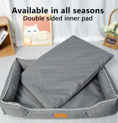 Removable Waterproof Dog Bed - 900D Oxford, Bite-Resistant All-Season - My Pet Serenity