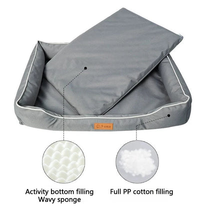 Removable Waterproof Dog Bed - 900D Oxford, Bite-Resistant All-Season - My Pet Serenity