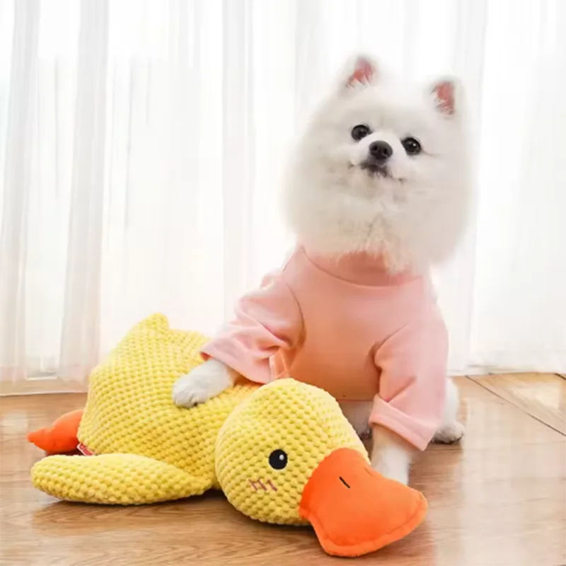 Duck Plush Dog Toy Chew-Resistant Quacking Sound Soft Durable Toy Dogs - My Pet Serenity