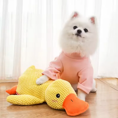 Duck Plush Dog Toy Chew-Resistant Quacking Sound Soft Durable Toy Dogs - My Pet Serenity