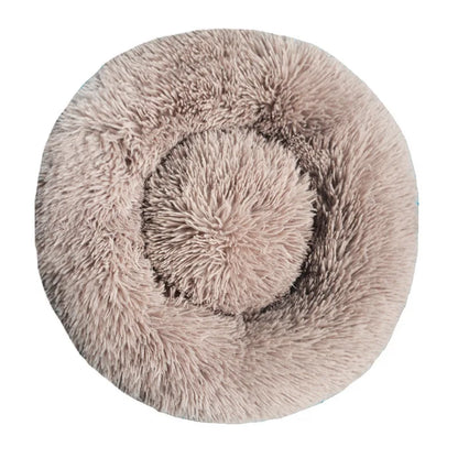 Round Dog and Cat Bed Winter Plush Washable Pet Bed for All Sizes - My Pet Serenity