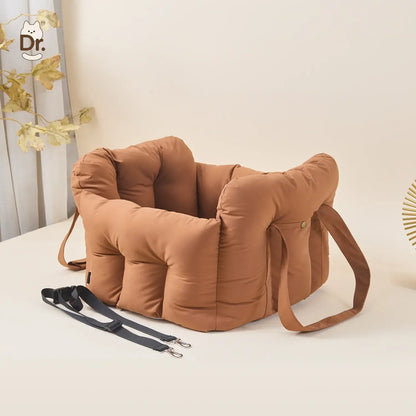 Pet Car Seat Belt & Non-Slip Bed for Small Dogs, Washable Carrier - My Pet Serenity
