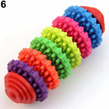 Durable rubber dog cat dental chew toy for teething, teeth cleaning - My Pet Serenity