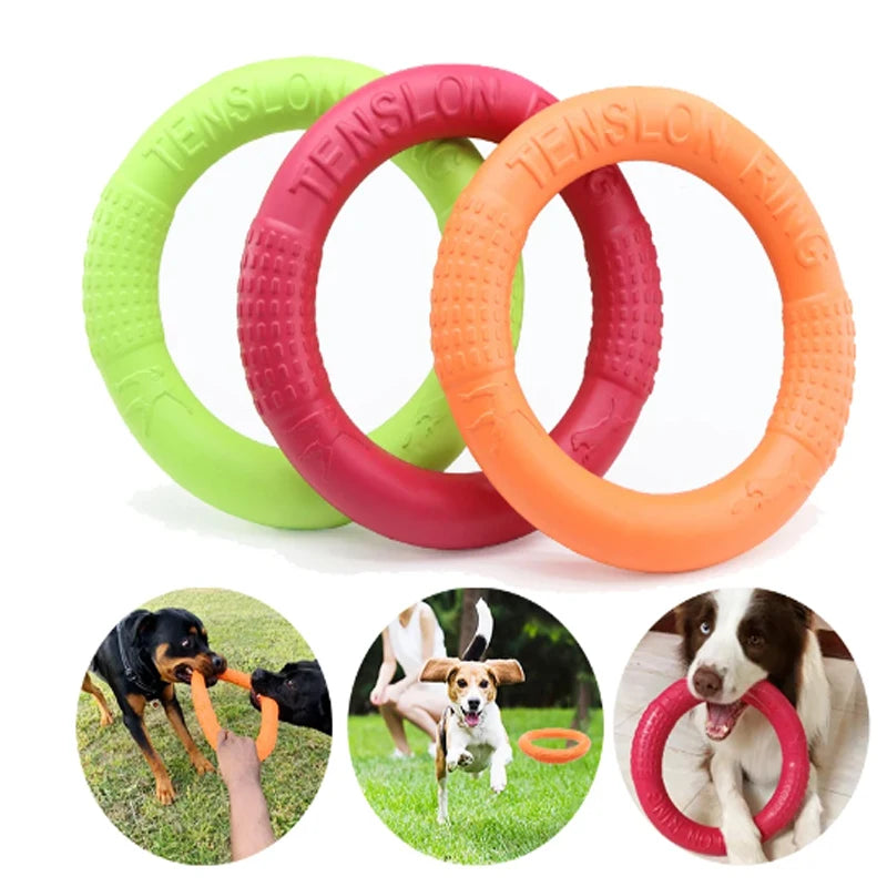 Orange EVA Dog Training Ring & Flying Disk Toy - Interactive Puller - My Pet Serenity