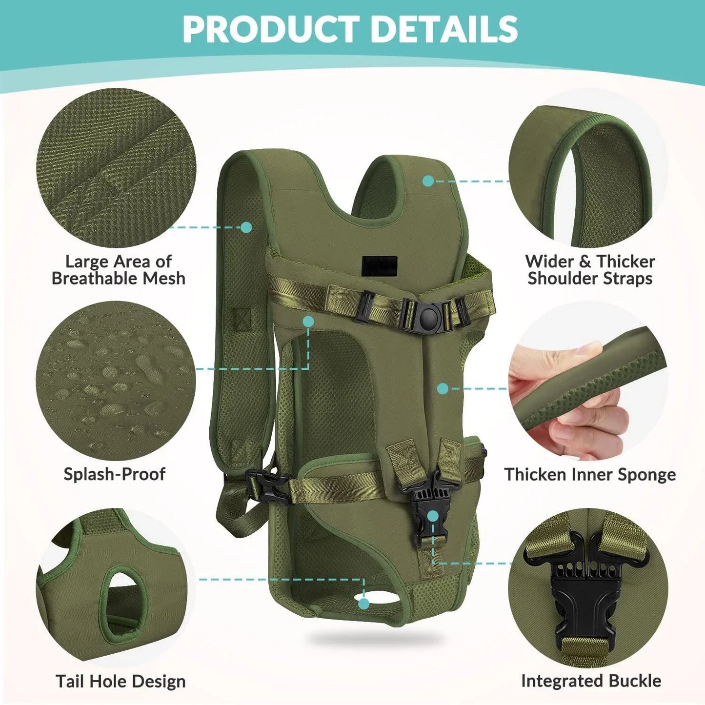 Pet Carrier Backpack for Dogs and Cats with Thickened Sponge Padding - My Pet Serenity