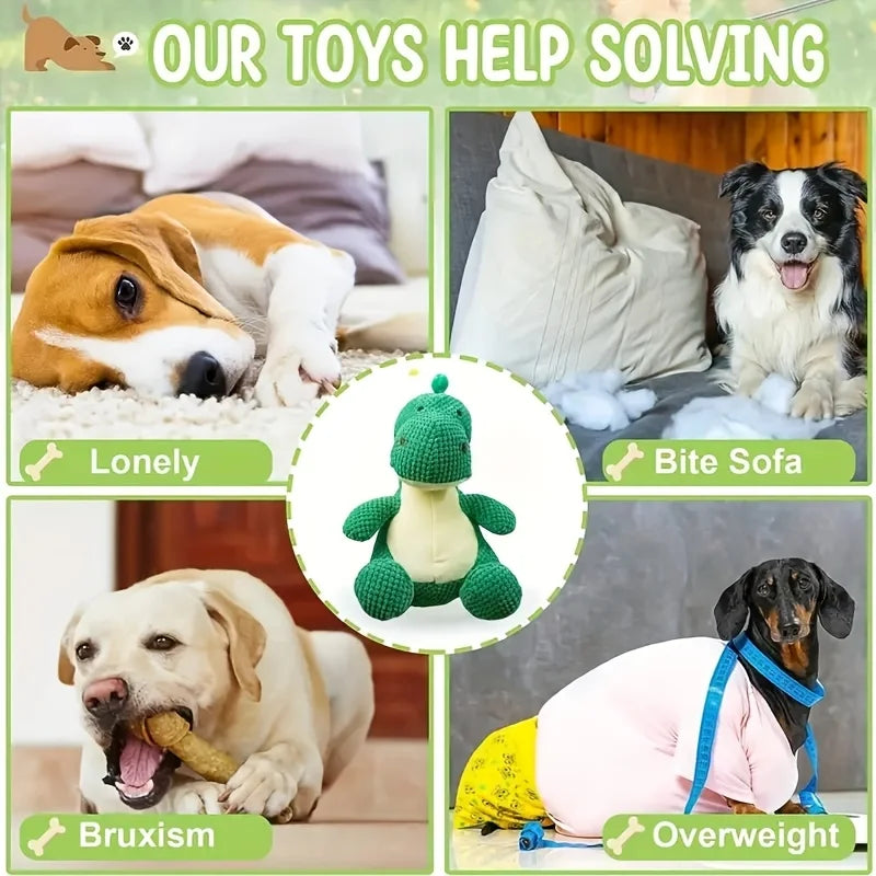 Large Dinosaur Dog Chew Toy - Durable Bite-Resistant Teeth Grinding Toy - My Pet Serenity