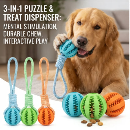 Durable braided rope dog chew toy with dental cleaning for small dogs - My Pet Serenity