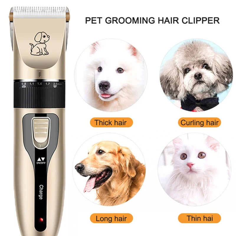 Rechargeable Electric Pet Clipper Kit for Dogs and Cats - Grooming Trimmer - My Pet Serenity