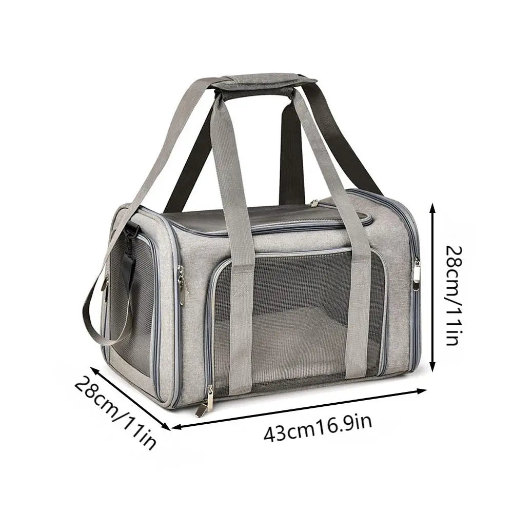 Collapsible Cat & Dog Carrier for Small/Medium Pets up to 15 lbs - My Pet Serenity
