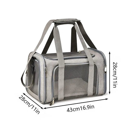 Collapsible Cat & Dog Carrier for Small/Medium Pets up to 15 lbs - My Pet Serenity