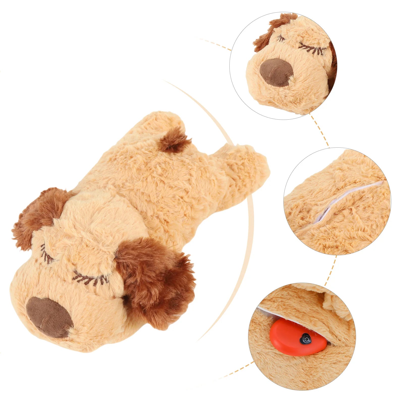 Heartbeat Puppy Toy: Interactive Plush Heartbeat Calming Aid for Pets - My Pet Serenity