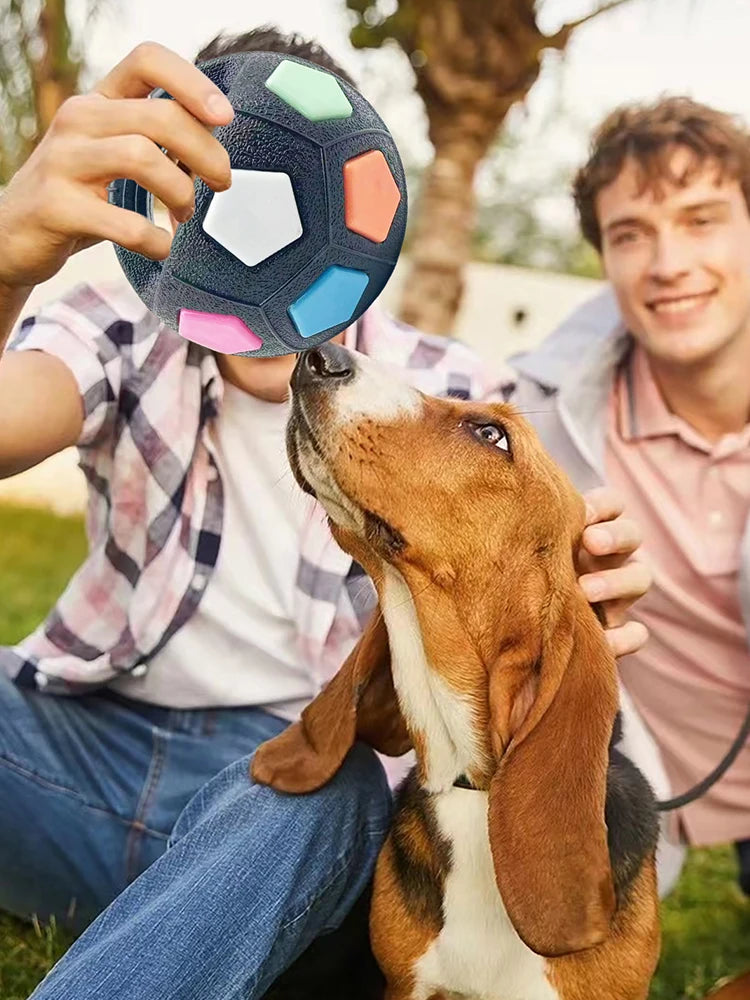 Calming Ball with Handle - Squeaky Football Toy for Medium-Large Dogs - My Pet Serenity