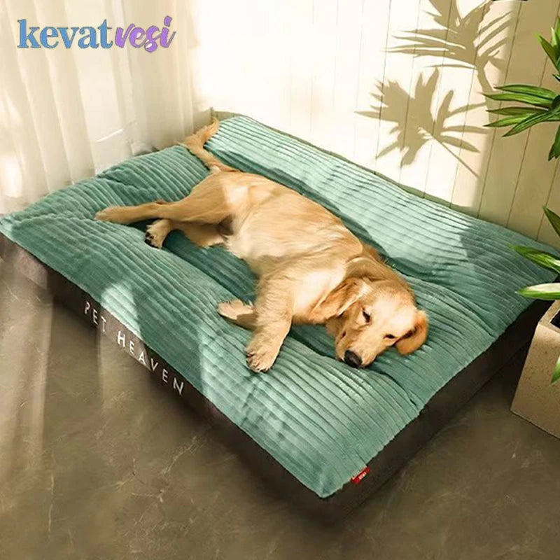 Corduroy Dog Bed - Winter Warm Sleeping Mat for Small to Large Dogs - My Pet Serenity
