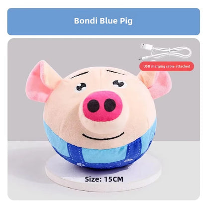 Dog Interactive Puzzle Plush Ball Toy USB Rechargeable Training - My Pet Serenity