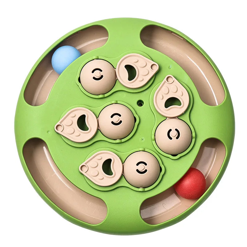 Cat Puzzle Toy Slow Feeder for Indoor Cats, Interactive Turntable - My Pet Serenity
