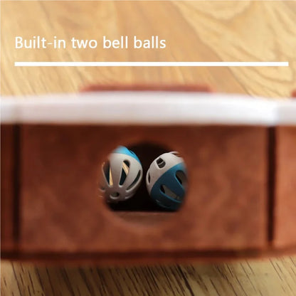 Cat Puzzle Toy Felt Box with Ball Indoor Exercise Toy for Cats - My Pet Serenity