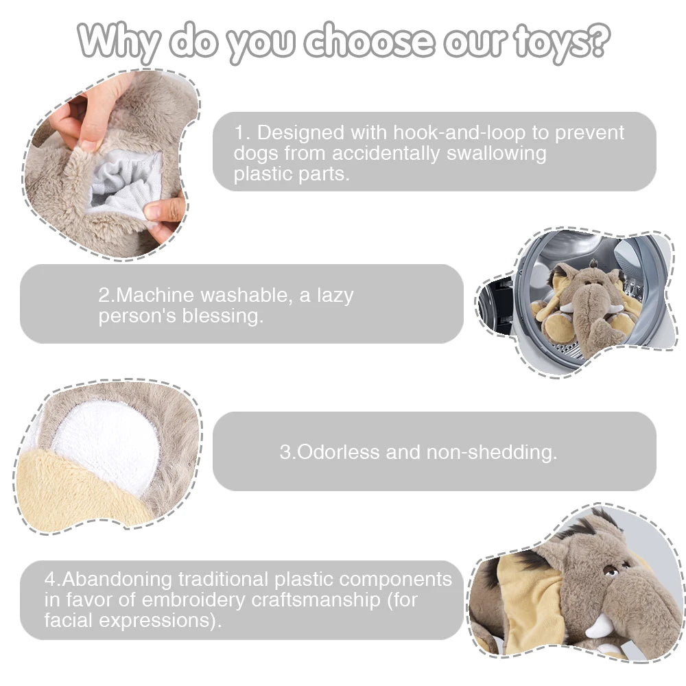 Mammoth Puppy Heartbeat Stuffed Toy for Anxiety Relief - My Pet Serenity