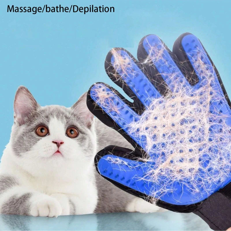 Pet Grooming Gloves for Dogs and Cats - Fur Removal and Massage - My Pet Serenity