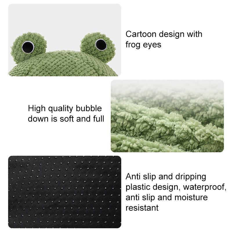 Winter Warm Dog Cat Nest Den - Plush Semi-Enclosed Frog Mattress - My Pet Serenity