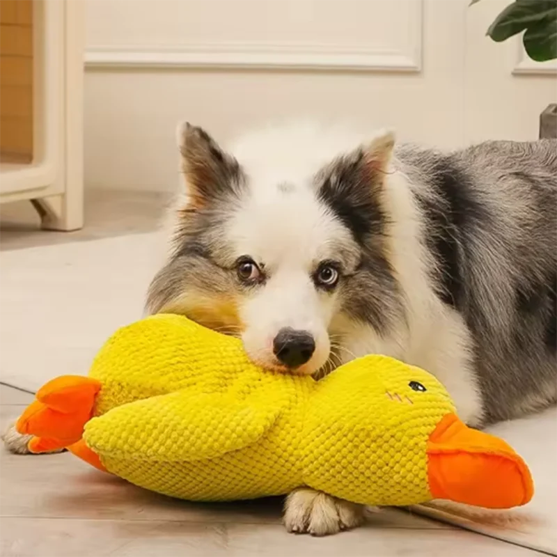 Duck Plush Dog Toy Chew-Resistant Quacking Sound Soft Durable Toy Dogs - My Pet Serenity