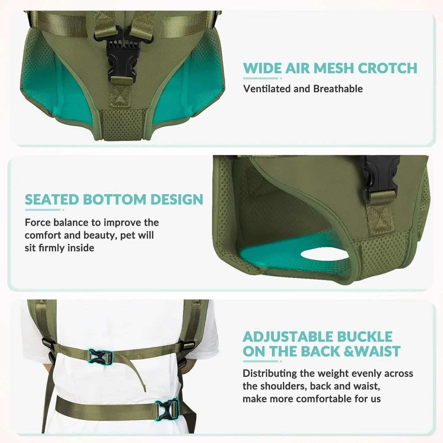 Pet Carrier Backpack for Dogs and Cats with Thickened Sponge Padding - My Pet Serenity