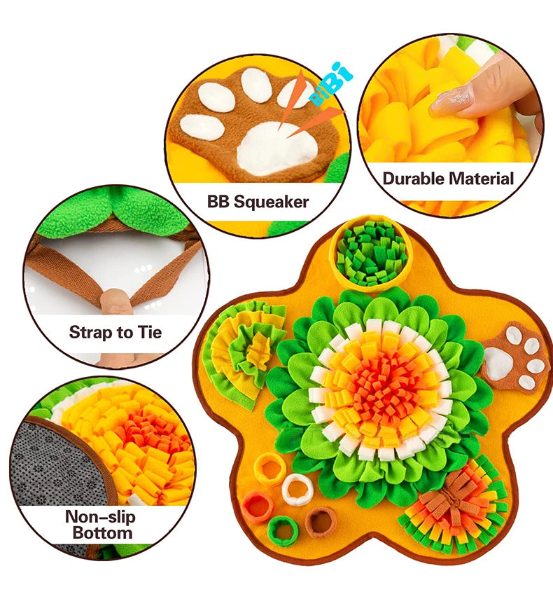 Dog Snuffle Mat: Interactive Slow Feeder for Foraging & Anxiety Relief - My Pet Serenity