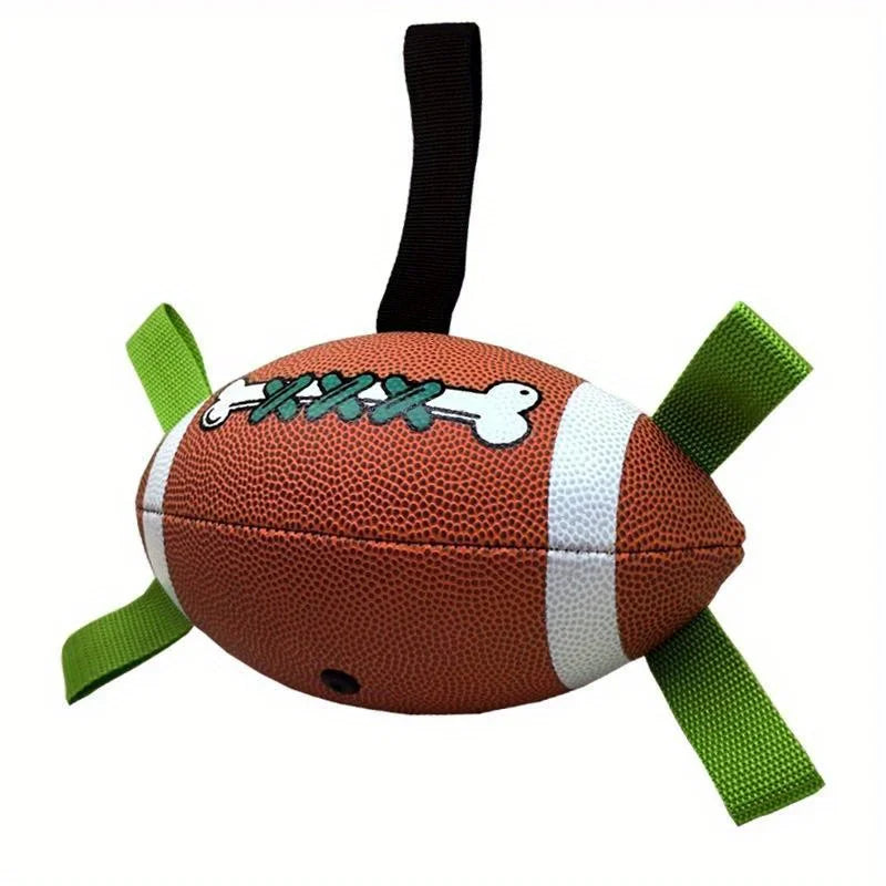Durable Rubber Dog Soccer Ball for All Breeds Indoor/Outdoor Bone Toy - My Pet Serenity