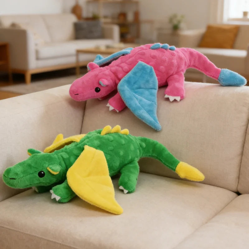Dog Plush Squeaky Dragon Toy, Indestructible Safe Tough Chew Toy for Dogs - My Pet Serenity