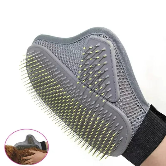 Pet grooming glove for cats and dogs - deshedding fur remover, massage - My Pet Serenity