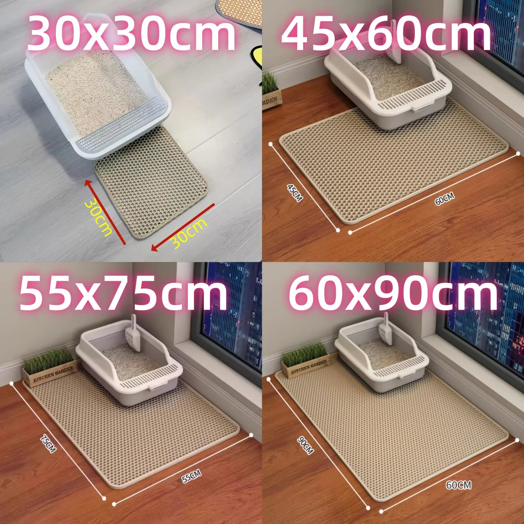 Extra-Large Cat Litter Mat - Waterproof, 2-Layer, Non-Slip, Washable - My Pet Serenity