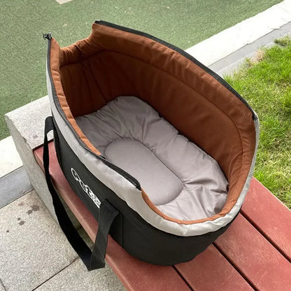 Portable Pet Shoulder Bag: Foldable Breathable Oxford Cloth Carrier - My Pet Serenity